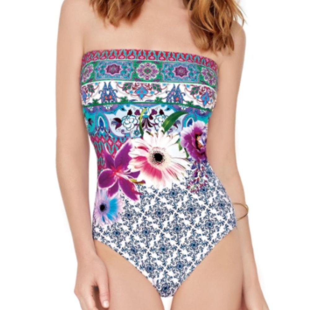GOTTEX | Le Jardin Bandeau One Piece [Strapless]